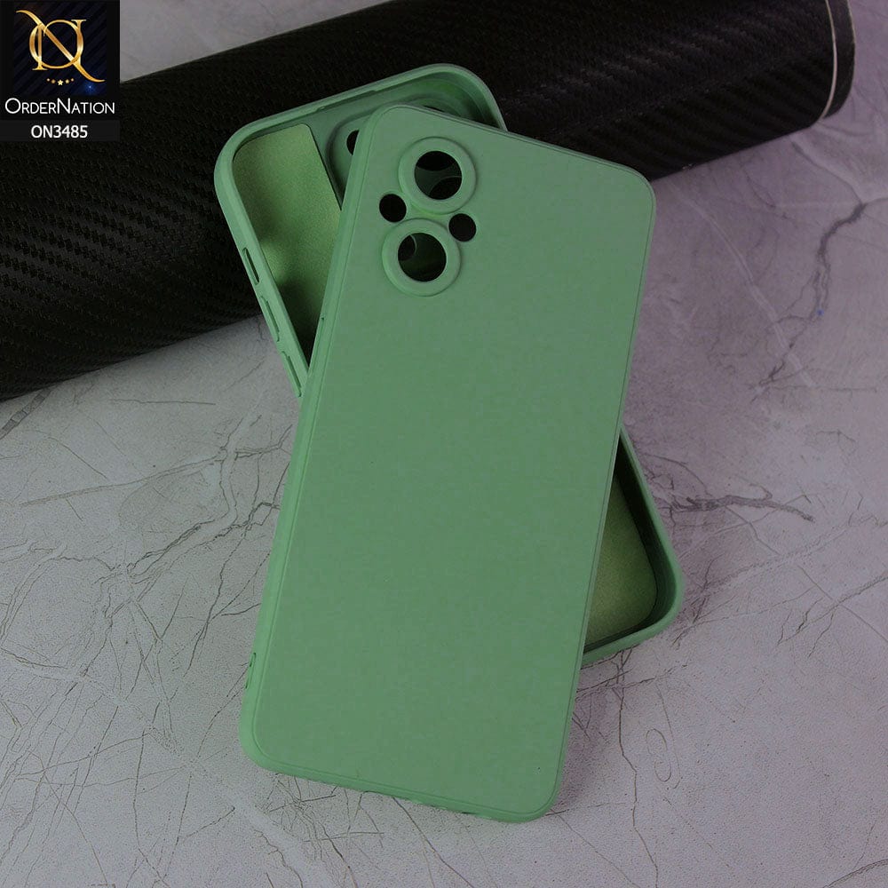 Oppo Reno 7z 5G Cover - Light Green - ONation Silica Gel Series - HQ Liquid Silicone Elegant Colors Camera Protection Soft Case