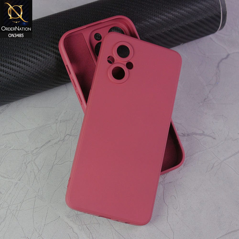 OnePlus Nord N20 5G Cover - Red - ONation Silica Gel Series - HQ Liquid Silicone Elegant Colors Camera Protection Soft Case