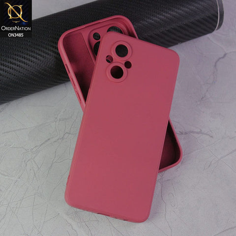 OnePlus Nord N20 5G Cover - Red - ONation Silica Gel Series - HQ Liquid Silicone Elegant Colors Camera Protection Soft Case