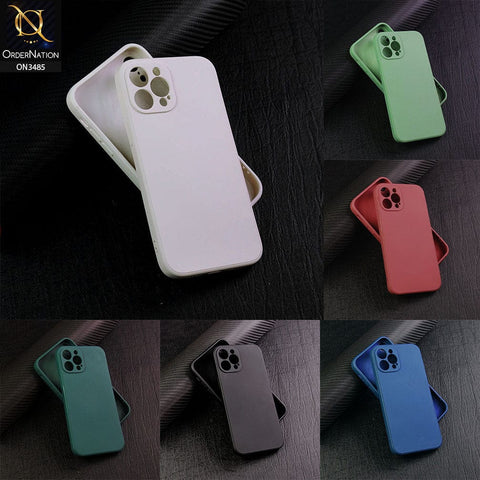 iPhone 12 Pro Cover - Off-White (Not Pure White) - ONation Silica Gel Series - HQ Liquid Silicone Elegant Colors Camera Protection Soft Case