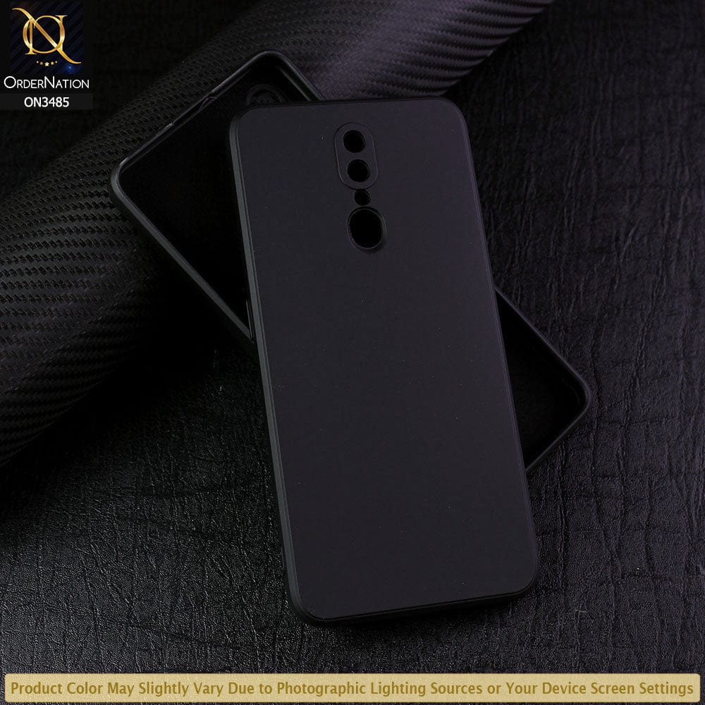 Oppo A9 / A9x Cover - Black - ONation Silica Gel Series - HQ Liquid Silicone Elegant Colors Camera Protection Soft Case