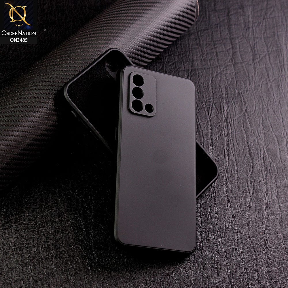 Oppo F19 Cover - Black - ONation Silica Gel Series - HQ Liquid Silicone Elegant Colors Camera Protection Soft Case