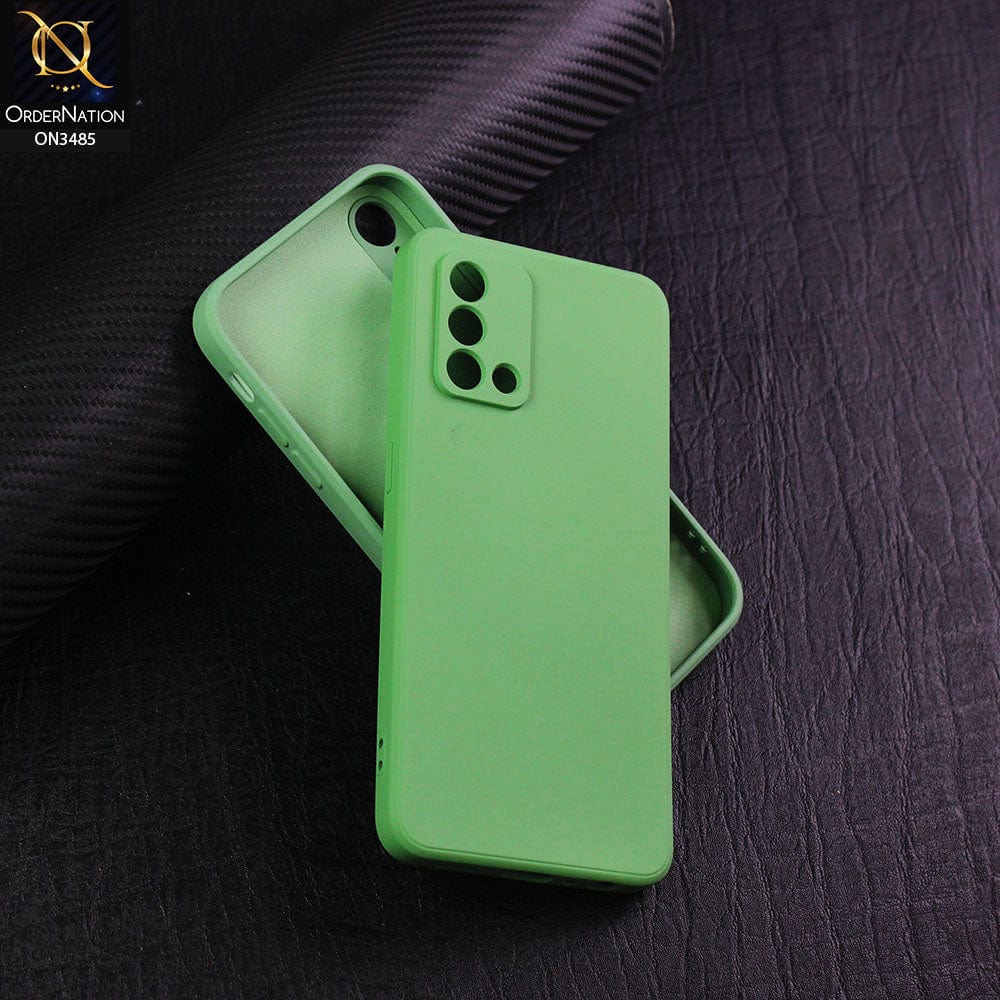 Oppo A95 4G Cover - Light Green - ONation Silica Gel Series - HQ Liquid Silicone Elegant Colors Camera Protection Soft Case