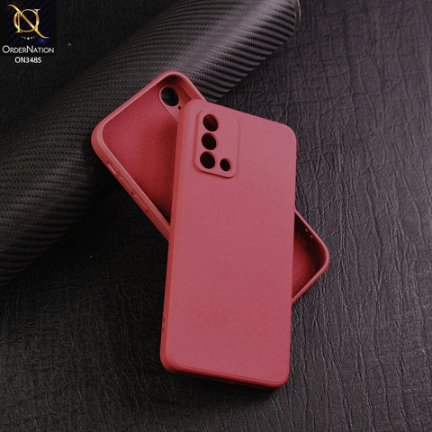 Oppo A74 Cover - Red - ONation Silica Gel Series - HQ Liquid Silicone Elegant Colors Camera Protection Soft Case