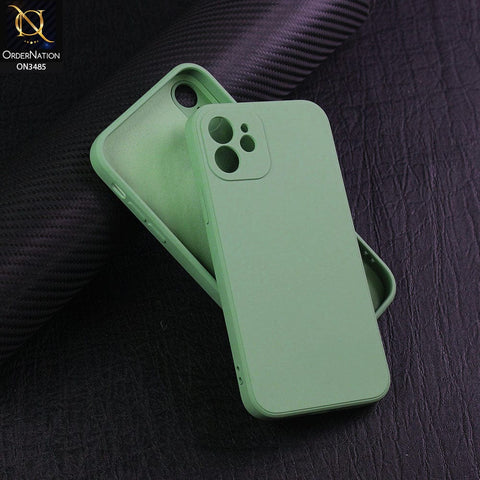 iPhone 11 Cover - Light Green - ONation Daisy Series - HQ Liquid Silicone Elegant Colors Camera Protection Soft Case ( Fast Delivery )