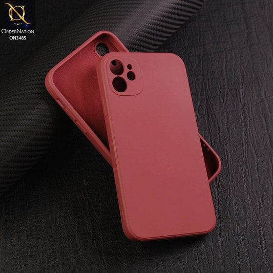 iPhone 11 Cover - Red - ONation Silica Gel Series - HQ Liquid Silicone Elegant Colors Camera Protection Soft Case