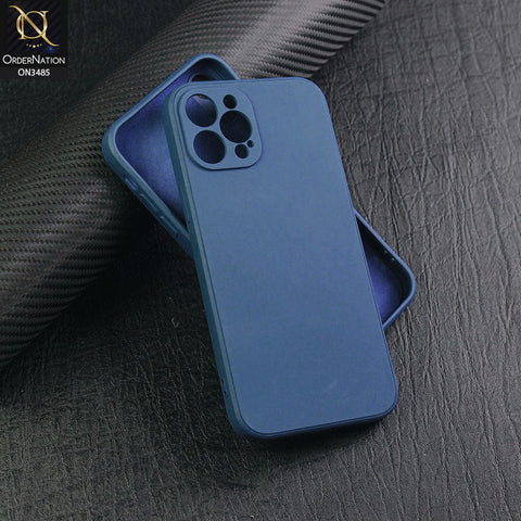 iPhone 12 Pro Max Cover - Blue - ONation Silica Gel Series - HQ Liquid Silicone Elegant Colors Camera Protection Soft Case