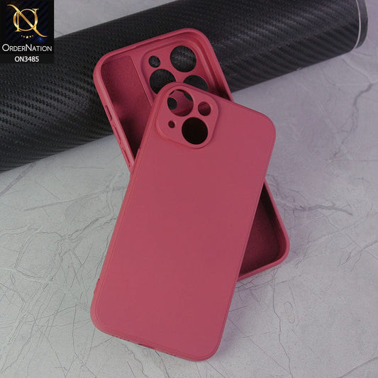 iPhone 14 Cover - Red - ONation Silica Gel Series - HQ Liquid Silicone Elegant Colors Camera Protection Soft Case