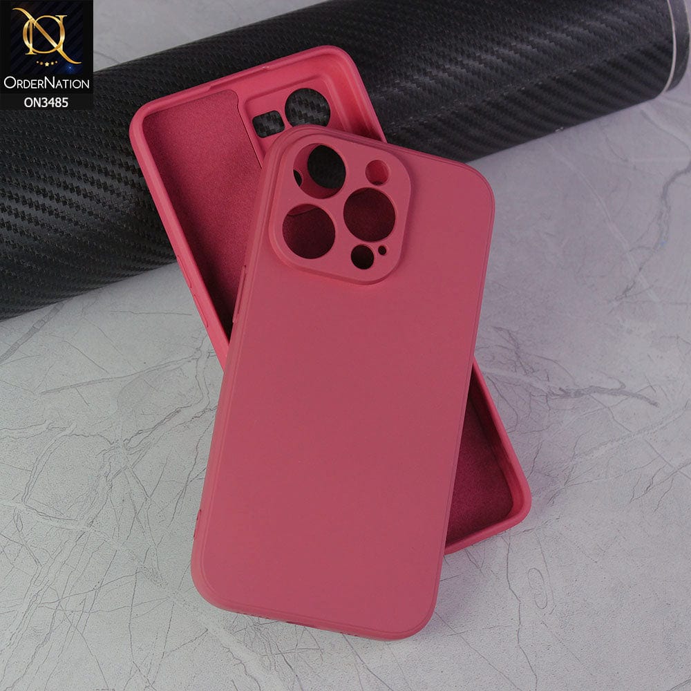 iPhone 14 Pro Cover - Red - ONation Silica Gel Series - HQ Liquid Silicone Elegant Colors Camera Protection Soft Case