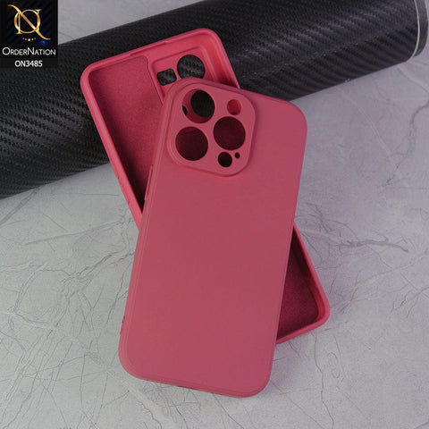 iPhone 14 Pro Cover - Red - ONation Silica Gel Series - HQ Liquid Silicone Elegant Colors Camera Protection Soft Case