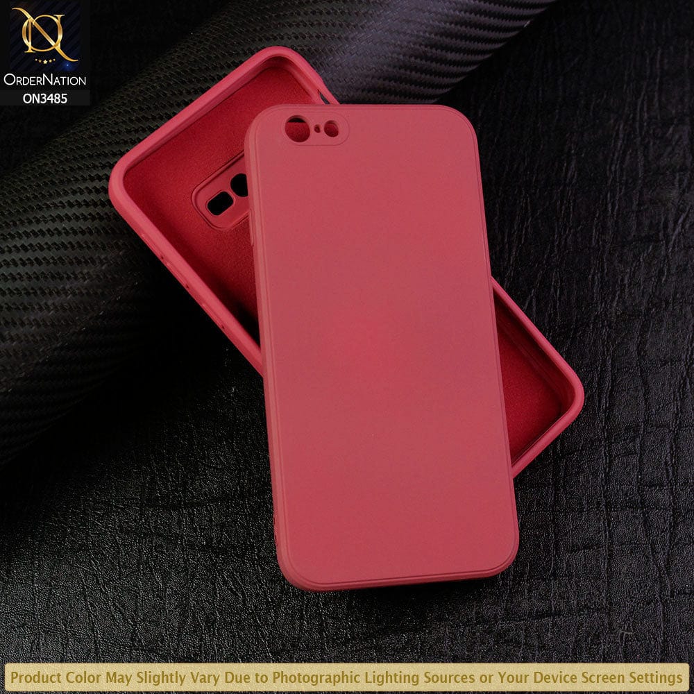 iPhone 6S / 6 Cover - Red - ONation Silica Gel Series - HQ Liquid Silicone Elegant Colors Camera Protection Soft Case