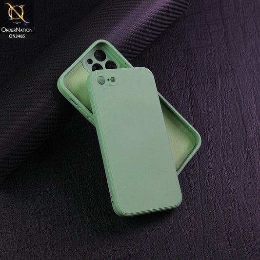 iPhone SE 2022 Cover - Light Green - ONation Silica Gel Series - HQ Liquid Silicone Elegant Colors Camera Protection Soft Case