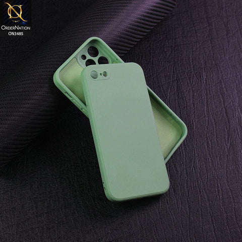 iPhone SE 2020 Cover - Light Green - ONation Silica Gel Series - HQ Liquid Silicone Elegant Colors Camera Protection Soft Case