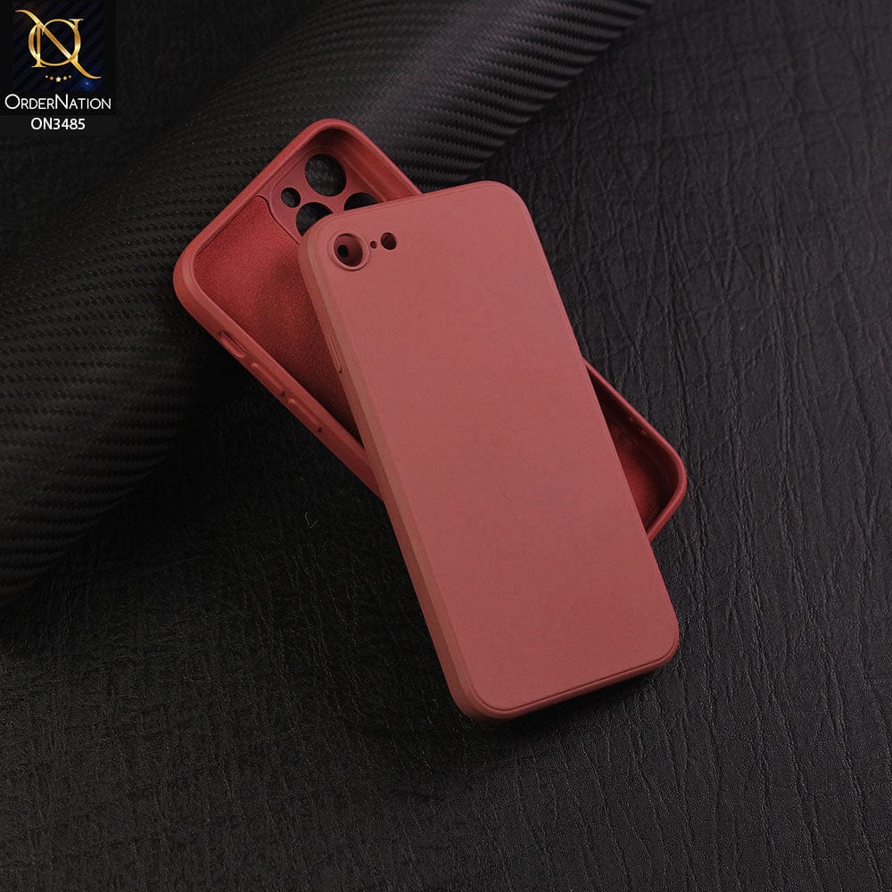 iPhone 8 / 7 Cover - Red - ONation Silica Gel Series - HQ Liquid Silicone Elegant Colors Camera Protection Soft Case