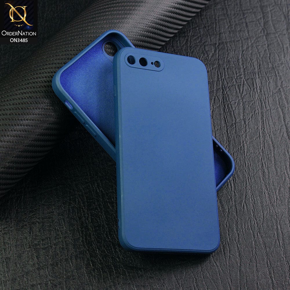 iPhone 8 Plus / 7 Plus Cover - Blue - ONation Silica Gel Series - HQ Liquid Silicone Elegant Colors Camera Protection Soft Case