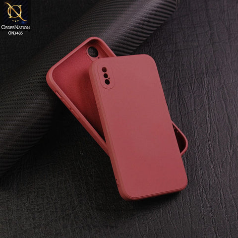 iPhone XS / X Cover - Red - ONation Silica Gel Series - HQ Liquid Silicone Elegant Colors Camera Protection Soft Case