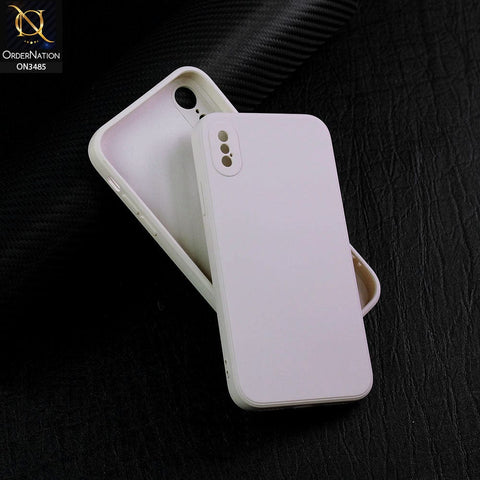 iPhone XS / X Cover - Off-White (Not Pure White) - ONation Silica Gel Series - HQ Liquid Silicone Elegant Colors Camera Protection Soft Case