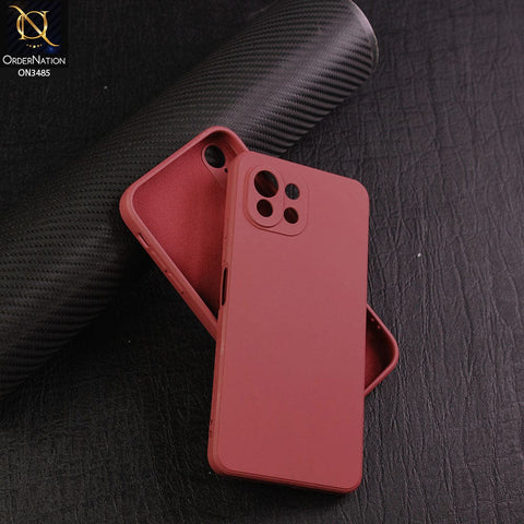 Xiaomi Mi 11 Lite Cover - Red - ONation Silica Gel Series - HQ Liquid Silicone Elegant Colors Camera Protection Soft Case