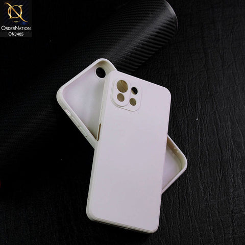 Xiaomi Mi 11 Lite Cover - Off-White (Not Pure White) - ONation Silica Gel Series - HQ Liquid Silicone Elegant Colors Camera Protection Soft Case