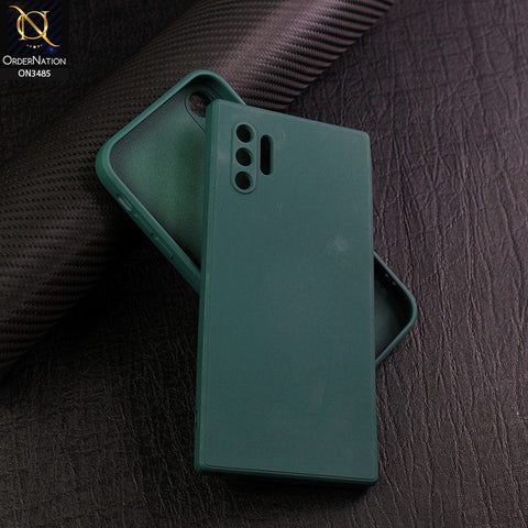 Samsung Galaxy Note 10 Plus Cover - Dark Green - ONation Bold Series - HQ Liquid Silicone Elegant Colors Camera Protection Soft Case ( Fast Delivery)