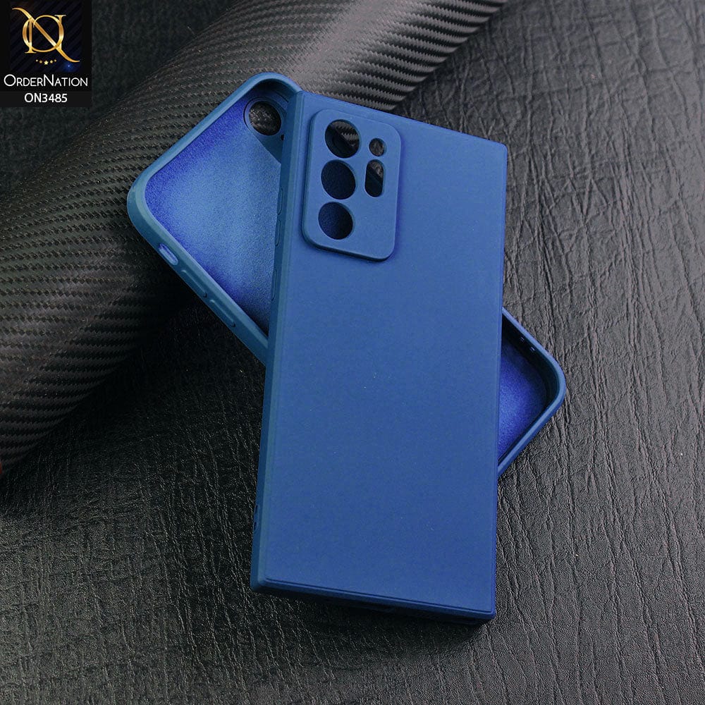 Samsung Galaxy Note 20 Ultra Cover - Blue - ONation Silica Gel Series - HQ Liquid Silicone Elegant Colors Camera Protection Soft Case