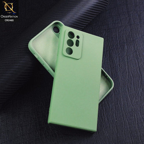 Samsung Galaxy Note 20 Ultra Cover - Light Green - ONation Silica Gel Series - HQ Liquid Silicone Elegant Colors Camera Protection Soft Case