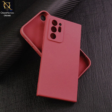 Samsung Galaxy Note 20 Ultra Cover - Red - ONation Silica Gel Series - HQ Liquid Silicone Elegant Colors Camera Protection Soft Case