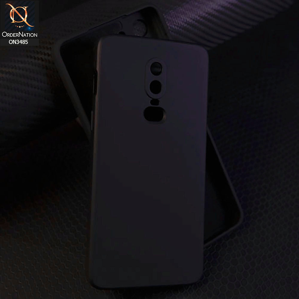 OnePlus 6 Cover - Black - ONation Silica Gel Series - HQ Liquid Silicone Elegant Colors Camera Protection Soft Case