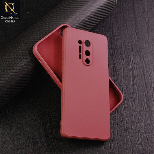 OnePlus 8 Pro Cover - Red - ONation Silica Gel Series - HQ Liquid Silicone Elegant Colors Camera Protection Soft Case