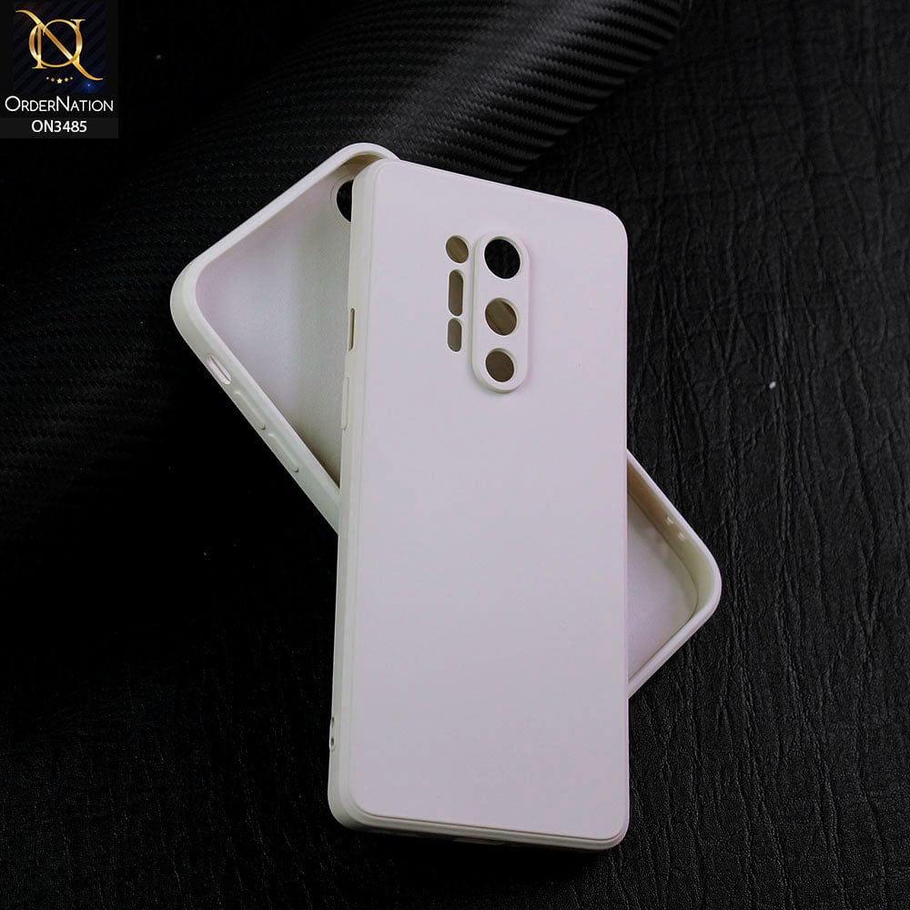 OnePlus 8 Pro Cover - Off-White (Not Pure White) - ONation Silica Gel Series - HQ Liquid Silicone Elegant Colors Camera Protection Soft Case