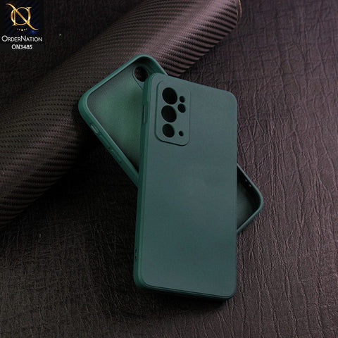 OnePlus 9RT 5G Cover - Dark Green - ONation Silica Gel Series - HQ Liquid Silicone Elegant Colors Camera Protection Soft Case