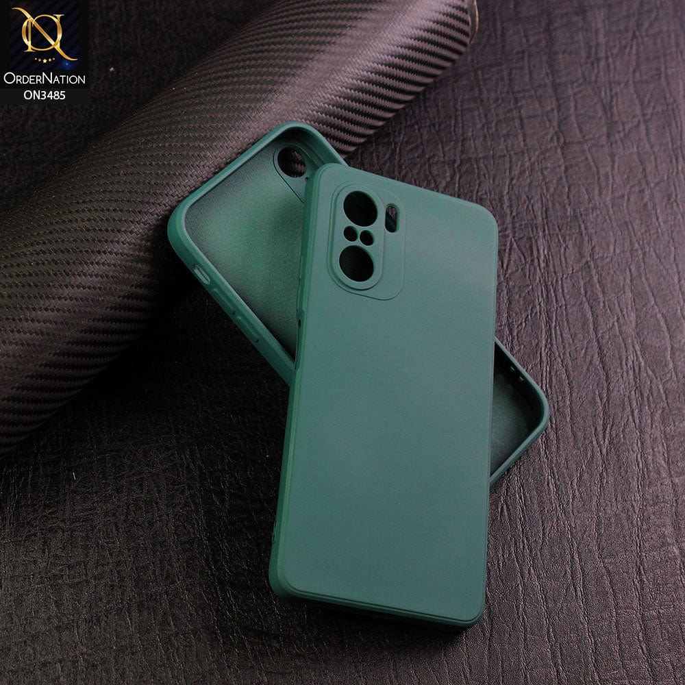 Xiaomi Redmi K40 Pro Cover - Dark Green - ONation Silica Gel Series - HQ Liquid Silicone Elegant Colors Camera Protection Soft Case