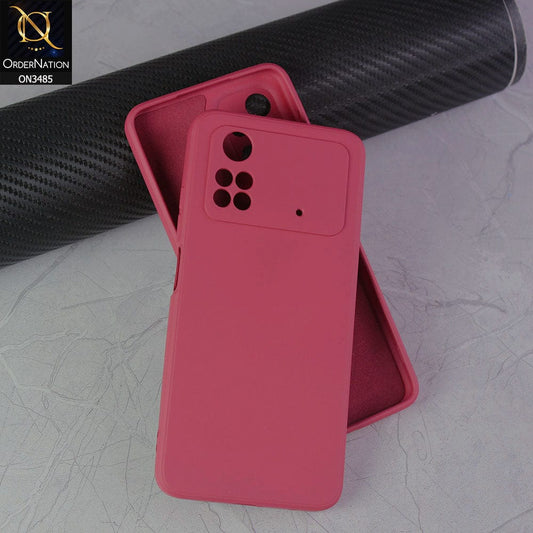 Xiaomi Poco M4 Pro Cover - Red - ONation Silica Gel Series - HQ Liquid Silicone Elegant Colors Camera Protection Soft Case