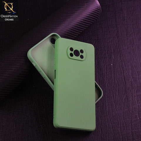 Xiaomi Poco X3 Cover - Light Green - ONation Silica Gel Series - HQ Liquid Silicone Elegant Colors Camera Protection Soft Case