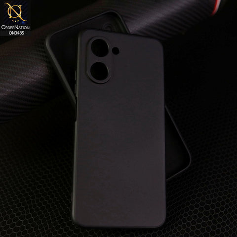 Realme C33 Cover - Black - ONation Silica Gel Series - HQ Liquid Silicone Elegant Colors Camera Protection Soft Case