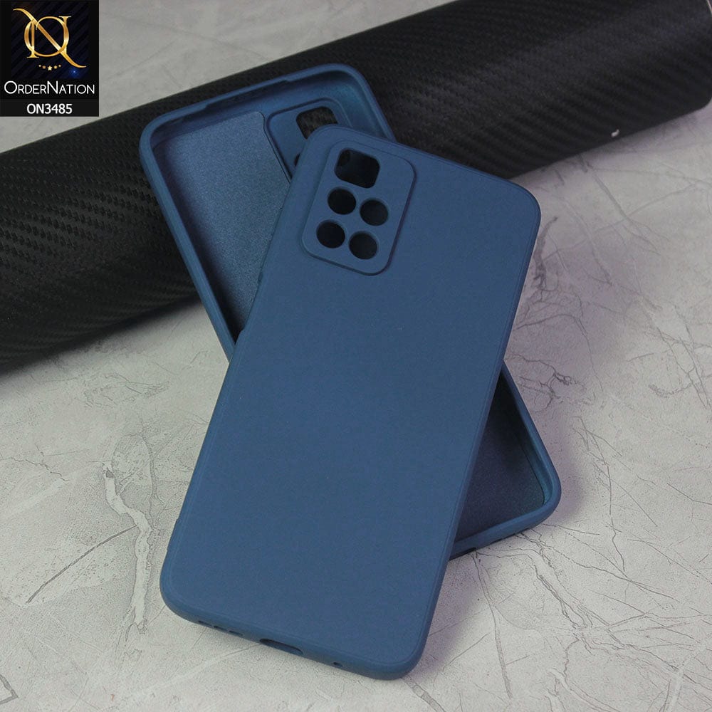 Xiaomi Redmi 10 Cover - Blue - ONation Silica Gel Series - HQ Liquid Silicone Elegant Colors Camera Protection Soft Case