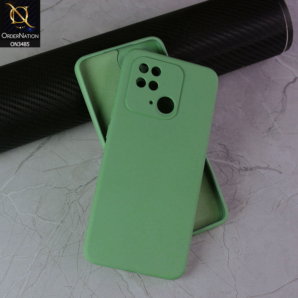 Xiaomi Redmi 10C Cover - Light Green - ONation Silica Gel Series - HQ Liquid Silicone Elegant Colors Camera Protection Soft Case