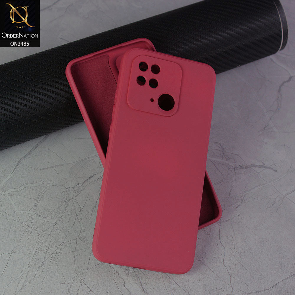 Xiaomi Redmi 10C Cover - Red - ONation Silica Gel Series - HQ Liquid Silicone Elegant Colors Camera Protection Soft Case