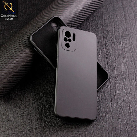 Xiaomi Redmi Note 10S Cover - Black - ONation Silica Gel Series - HQ Liquid Silicone Elegant Colors Camera Protection Soft Case