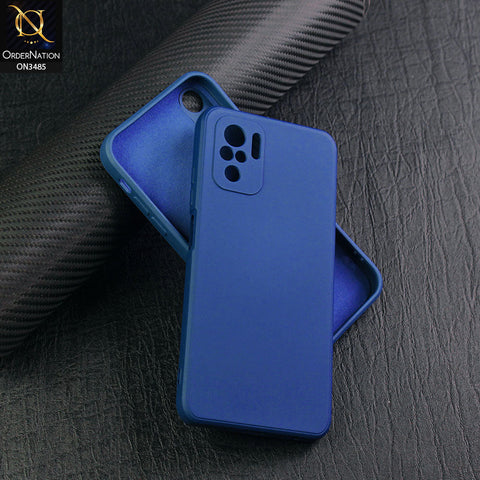 Xiaomi Redmi Note 10 4G Cover - Blue - ONation Bold Series - HQ Liquid Silicone Elegant Colors Camera Protection Soft Case ( Fast Delivery )