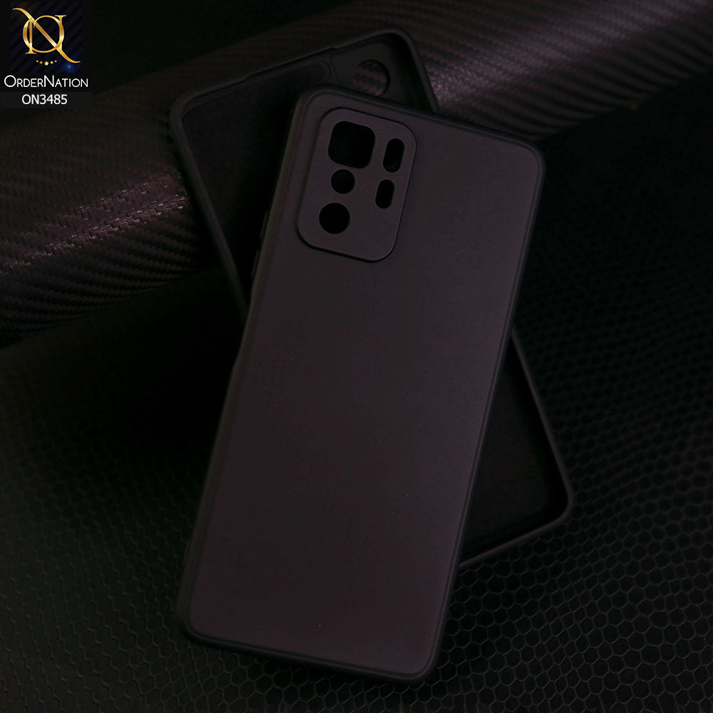 Xiaomi Redmi Note 10 Pro 5G Cover - Black  - ONation Silica Gel Series - HQ Liquid Silicone Elegant Colors Camera Protection Soft Case