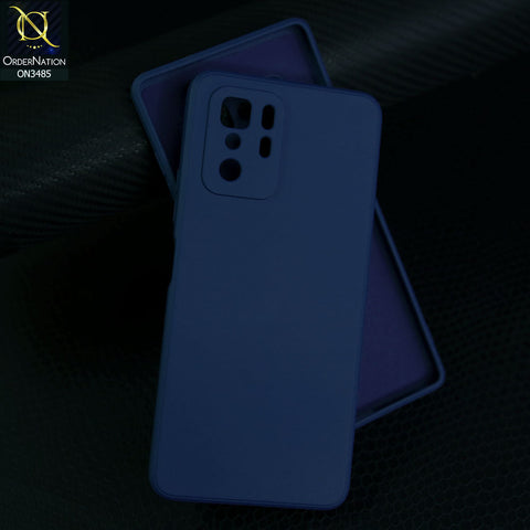 Xiaomi Redmi Note 10 Pro 5G Cover - Blue  - ONation Silica Gel Series - HQ Liquid Silicone Elegant Colors Camera Protection Soft Case