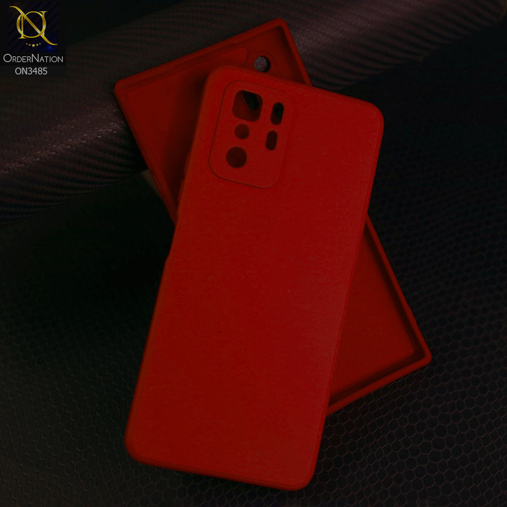 Xiaomi Redmi Note 10 Pro 5G Cover - Dark Red  - ONation Silica Gel Series - HQ Liquid Silicone Elegant Colors Camera Protection Soft Case