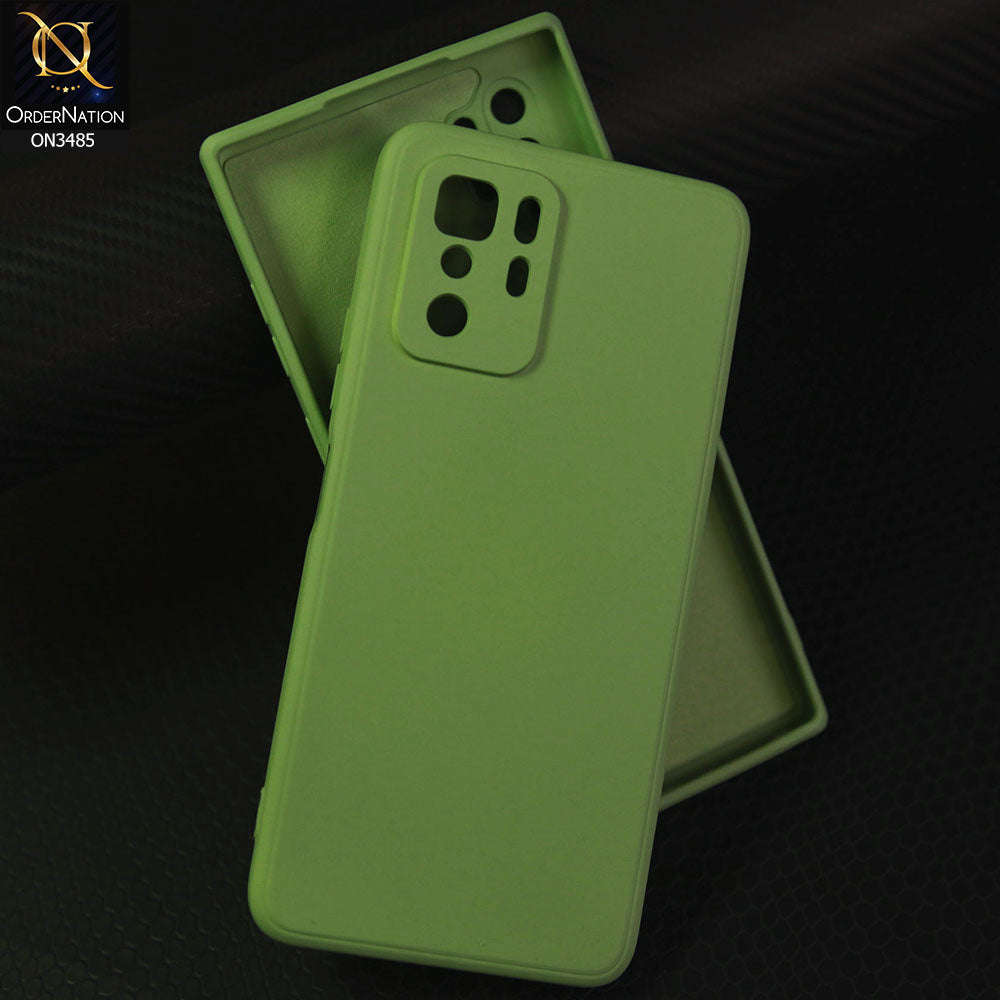 Xiaomi Redmi Note 10 Pro 5G Cover - Light Green  - ONation Silica Gel Series - HQ Liquid Silicone Elegant Colors Camera Protection Soft Case