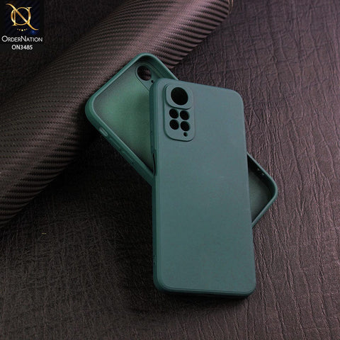 Xiaomi Redmi Note 11S Cover - Dark Green - ONation Silica Gel Series - HQ Liquid Silicone Elegant Colors Camera Protection Soft Case