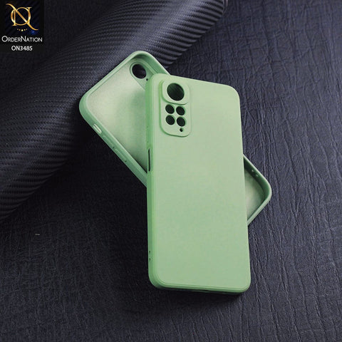 Xiaomi Redmi Note 11S Cover - Light Green - ONation Silica Gel Series - HQ Liquid Silicone Elegant Colors Camera Protection Soft Case