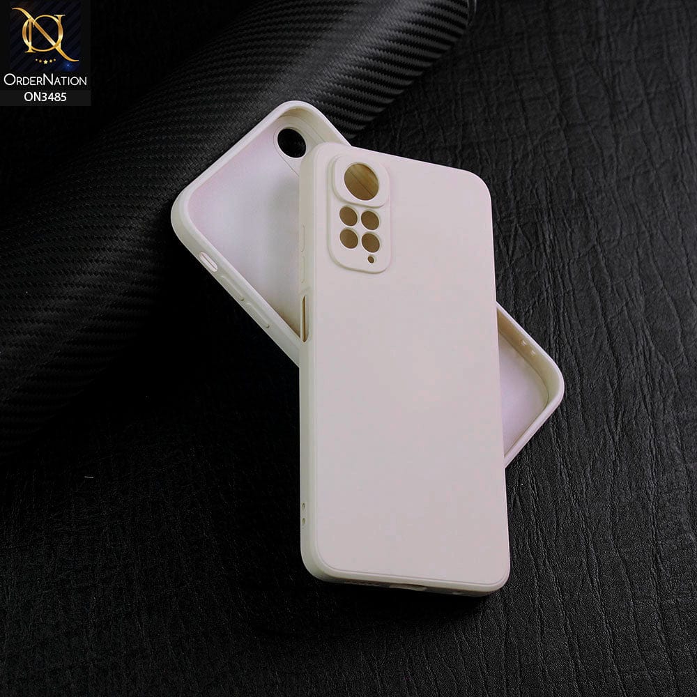 Xiaomi Redmi Note 11S Cover - Off-White (Not Pure White) - ONation Silica Gel Series - HQ Liquid Silicone Elegant Colors Camera Protection Soft Case