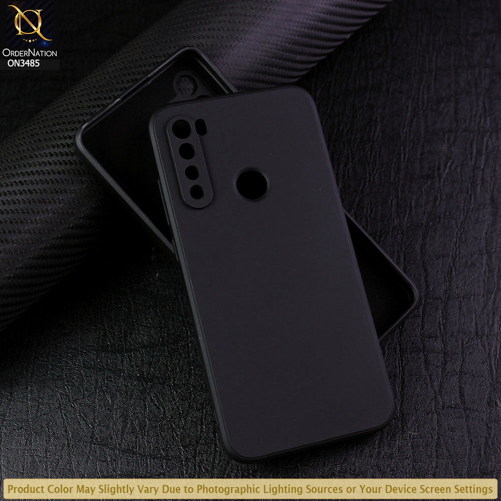 Xiaomi Redmi Note 8 Cover - Black - ONation Silica Gel Series - HQ Liquid Silicone Elegant Colors Camera Protection Soft Case