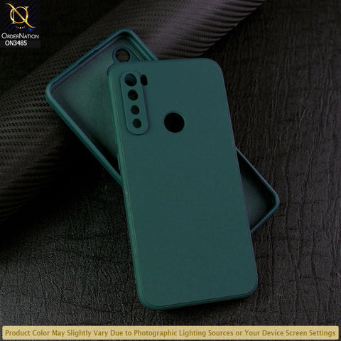 Xiaomi Redmi Note 8 2021 Cover - Dark Green - ONation Silica Gel Series - HQ Liquid Silicone Elegant Colors Camera Protection Soft Case