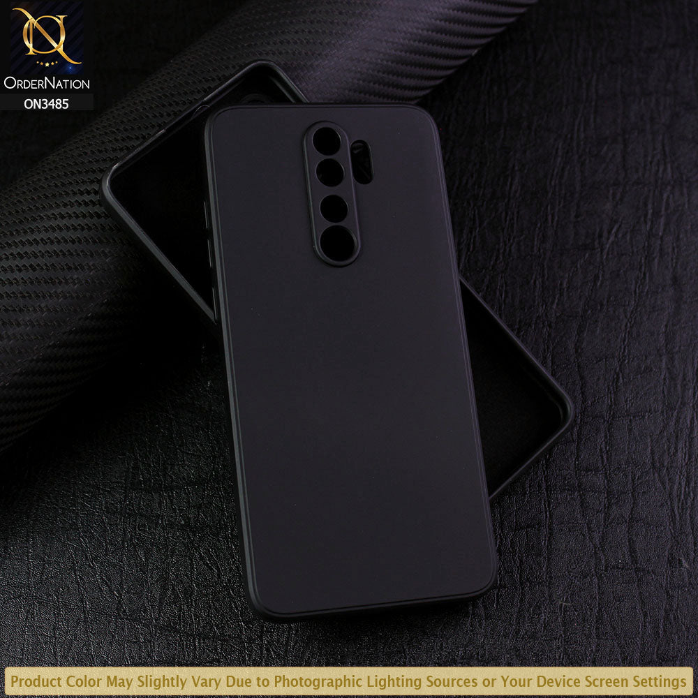 Xiaomi Redmi Note 8 Pro Cover - Black - ONation Silica Gel Series - HQ Liquid Silicone Elegant Colors Camera Protection Soft Case